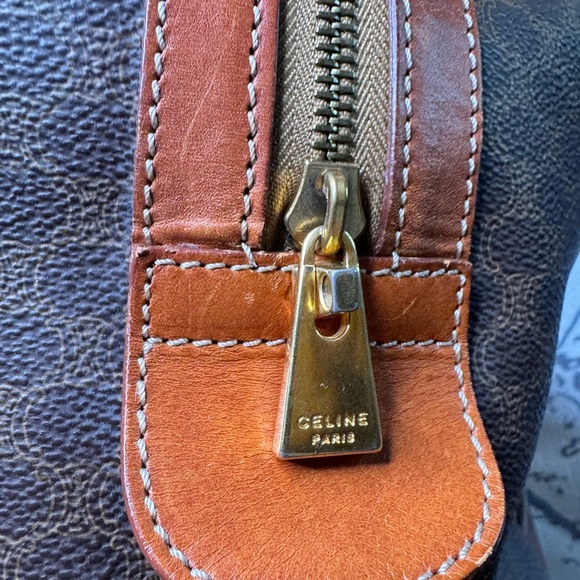 CELINE Boston Macadam Bag Large Spacious Brown Duffel Weekender - Picture 11 of 13